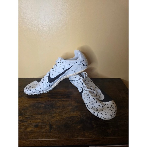 Nike Other - Nike Zoom Rival M 9 Track Spikes White Black Splatter 907564-002 Mens 11